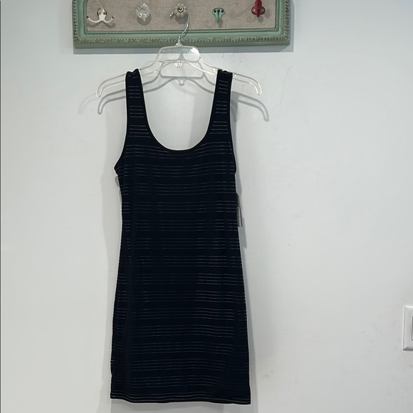 Guess Jet Black contrast stripe tank  Mini Dress women’s medium new w tag - Picture 1 of 9